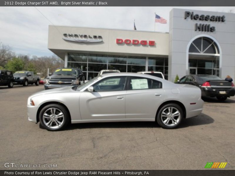Bright Silver Metallic / Black 2012 Dodge Charger SXT AWD