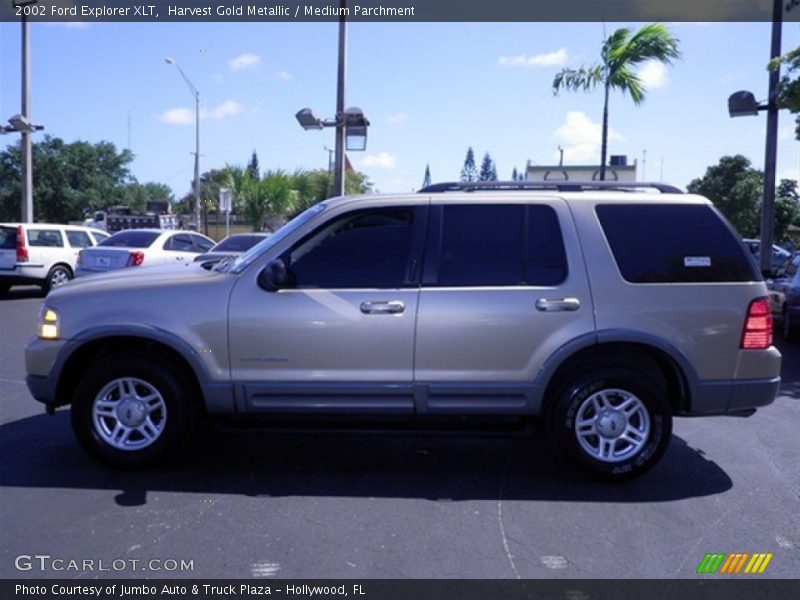 Harvest Gold Metallic / Medium Parchment 2002 Ford Explorer XLT