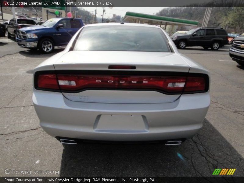 Bright Silver Metallic / Black 2012 Dodge Charger SXT AWD