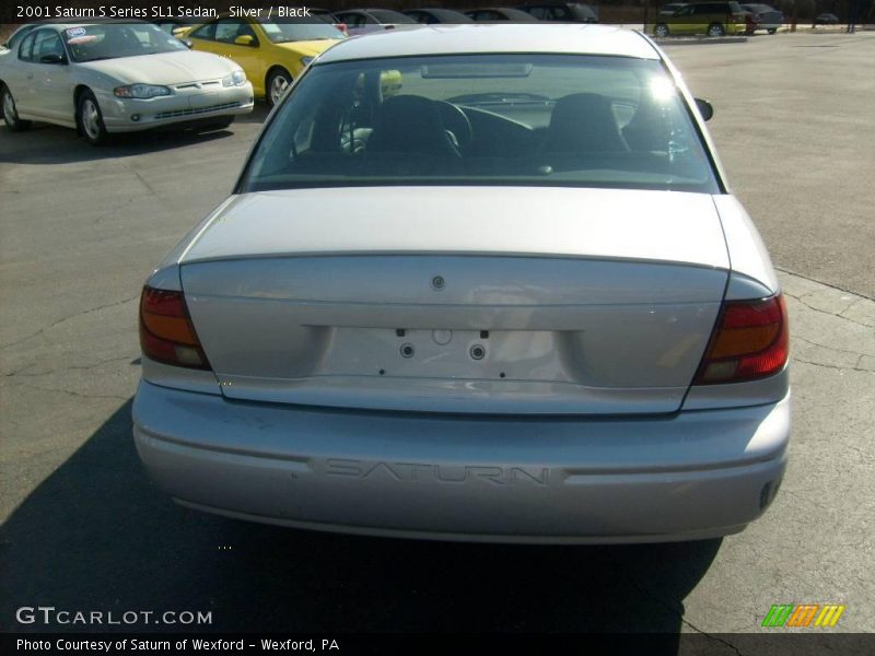 Silver / Black 2001 Saturn S Series SL1 Sedan