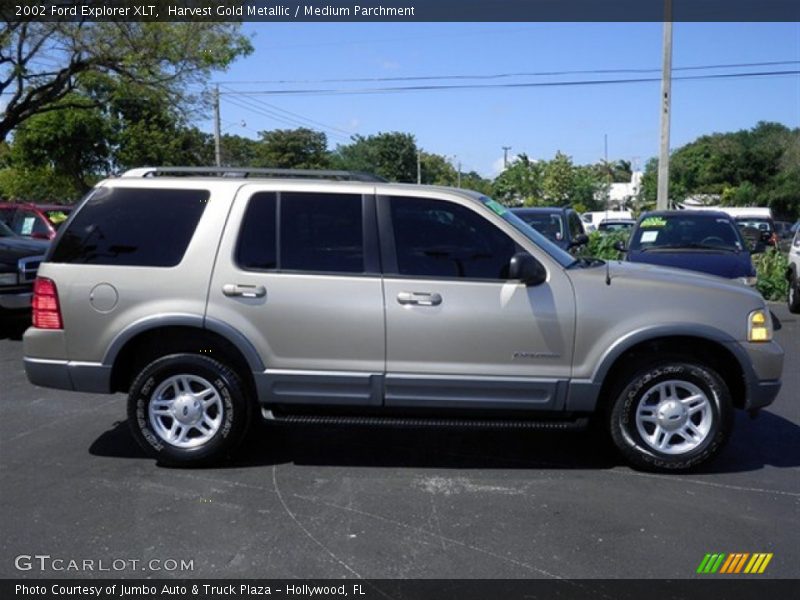 Harvest Gold Metallic / Medium Parchment 2002 Ford Explorer XLT