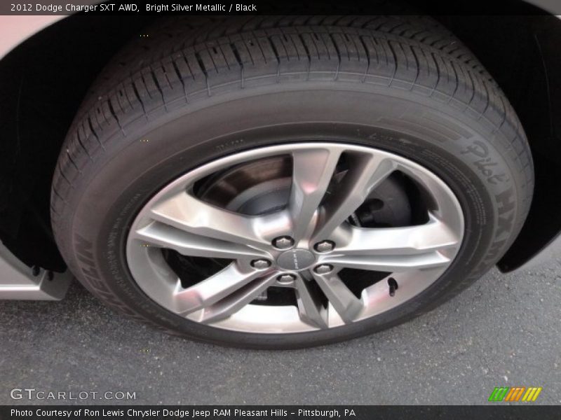 Bright Silver Metallic / Black 2012 Dodge Charger SXT AWD