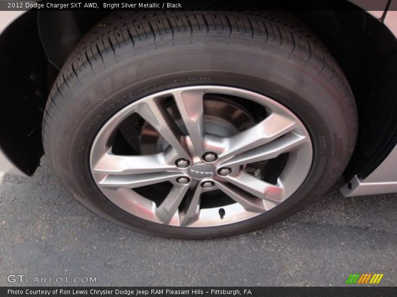 Bright Silver Metallic / Black 2012 Dodge Charger SXT AWD