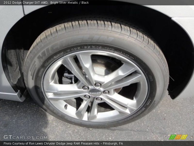 Bright Silver Metallic / Black 2012 Dodge Charger SXT AWD