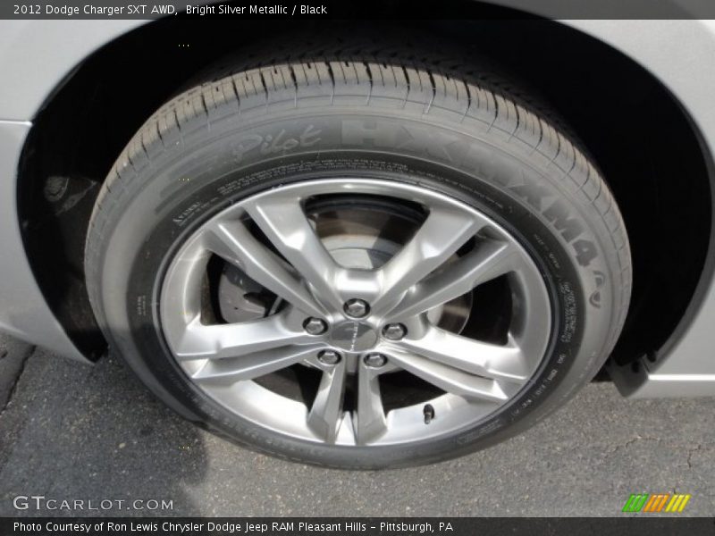 Bright Silver Metallic / Black 2012 Dodge Charger SXT AWD