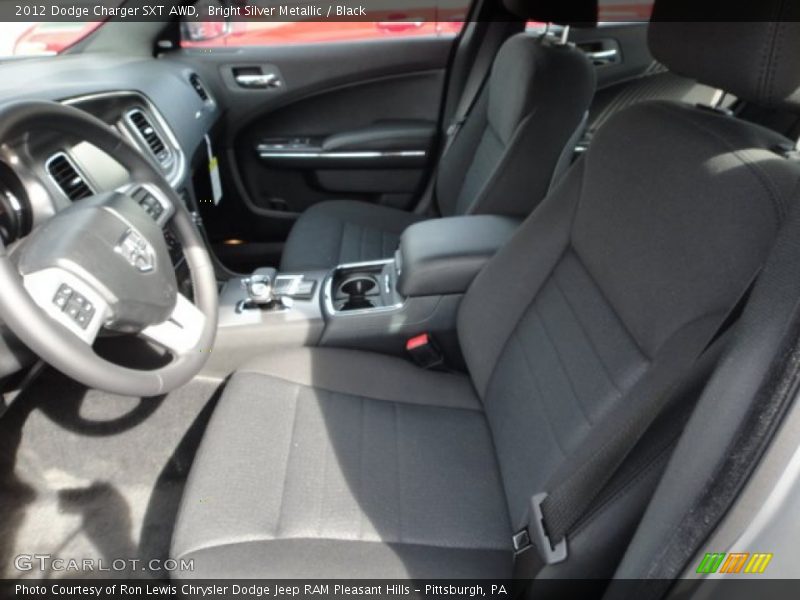 Bright Silver Metallic / Black 2012 Dodge Charger SXT AWD