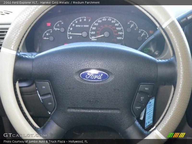 Harvest Gold Metallic / Medium Parchment 2002 Ford Explorer XLT