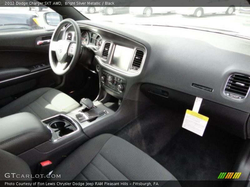 Bright Silver Metallic / Black 2012 Dodge Charger SXT AWD