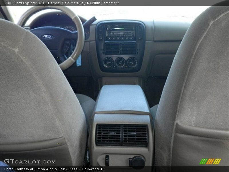 Harvest Gold Metallic / Medium Parchment 2002 Ford Explorer XLT