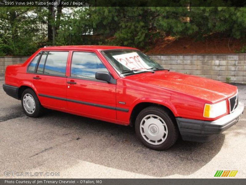 Red / Beige 1995 Volvo 940 Turbo Sedan