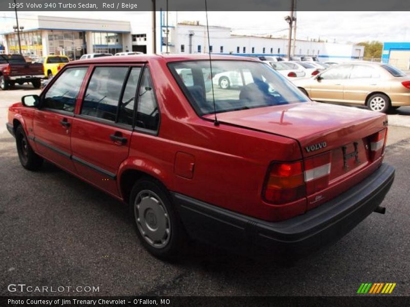 Red / Beige 1995 Volvo 940 Turbo Sedan