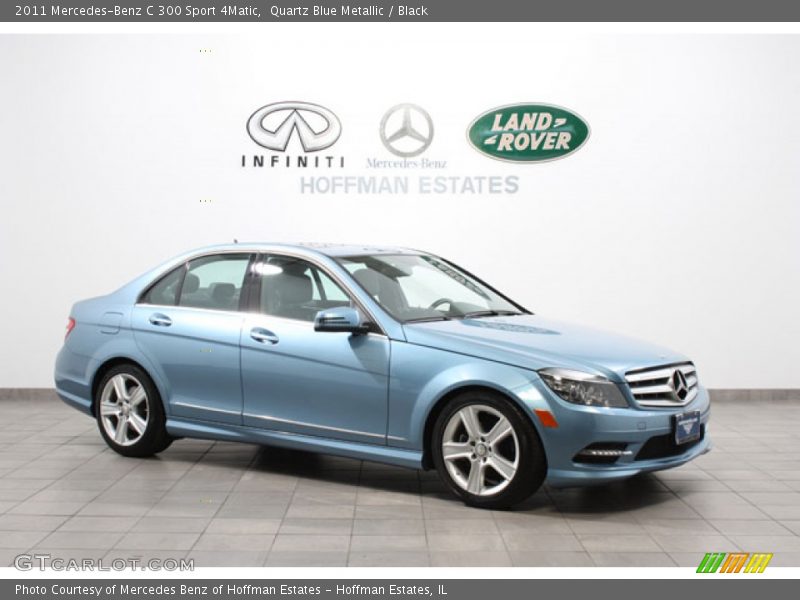 Quartz Blue Metallic / Black 2011 Mercedes-Benz C 300 Sport 4Matic