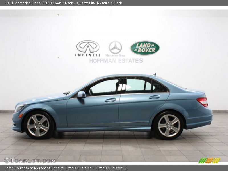 Quartz Blue Metallic / Black 2011 Mercedes-Benz C 300 Sport 4Matic