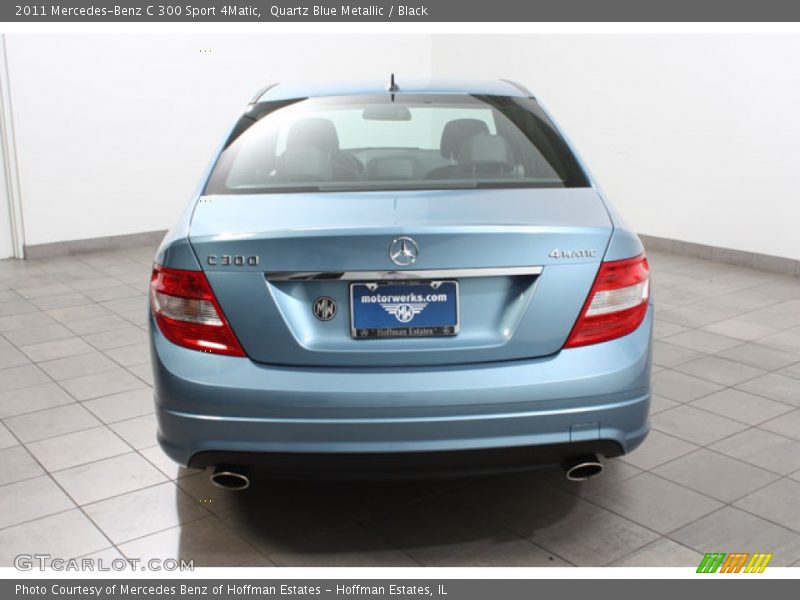 Quartz Blue Metallic / Black 2011 Mercedes-Benz C 300 Sport 4Matic