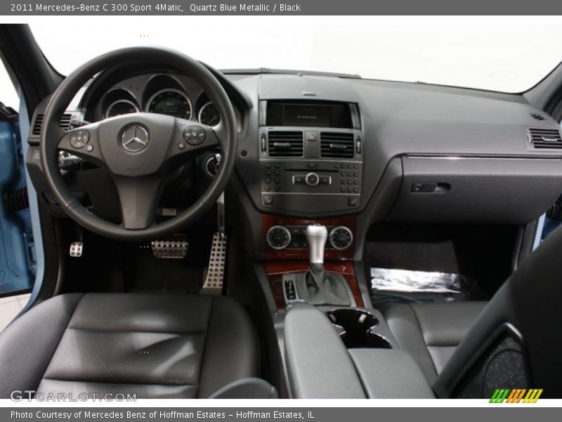 Quartz Blue Metallic / Black 2011 Mercedes-Benz C 300 Sport 4Matic