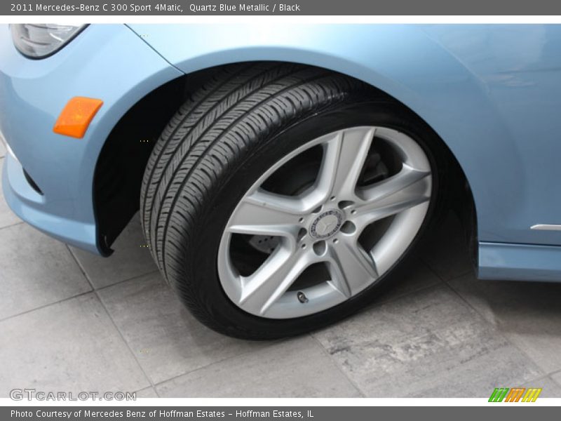 Quartz Blue Metallic / Black 2011 Mercedes-Benz C 300 Sport 4Matic