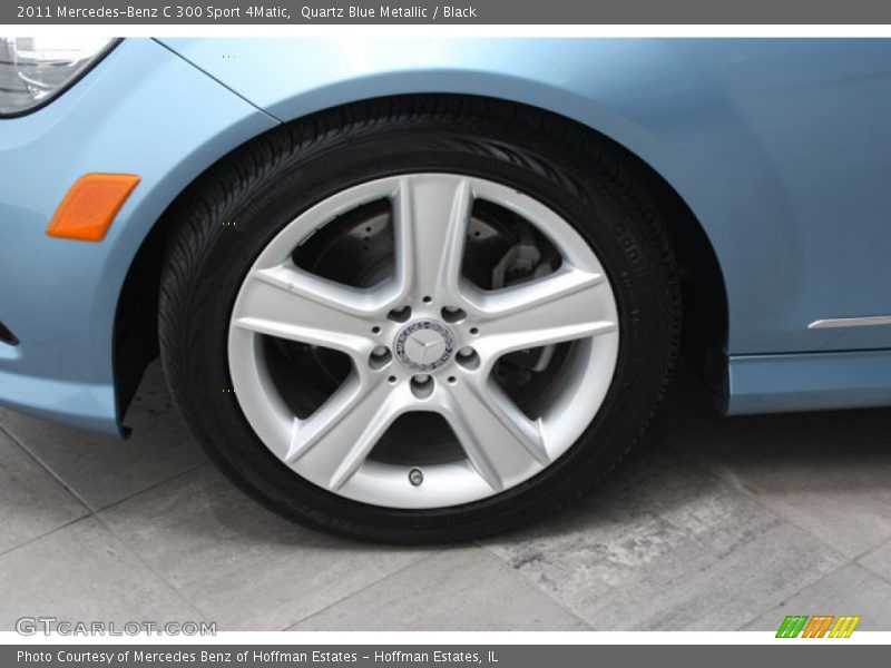 Quartz Blue Metallic / Black 2011 Mercedes-Benz C 300 Sport 4Matic