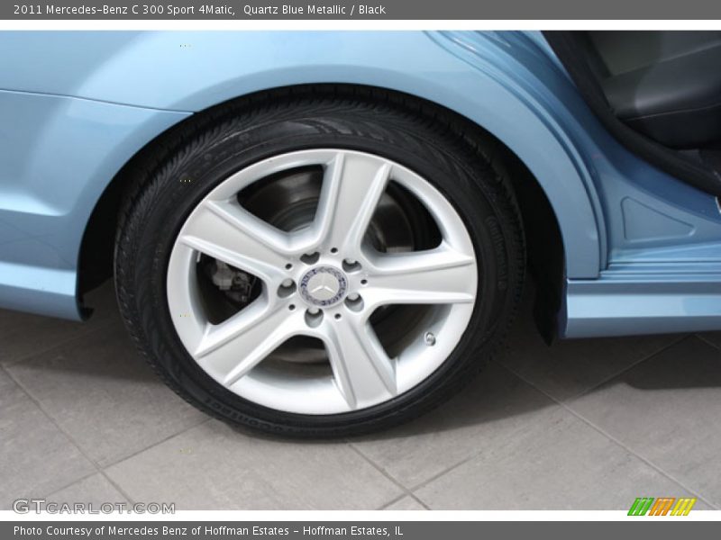 Quartz Blue Metallic / Black 2011 Mercedes-Benz C 300 Sport 4Matic
