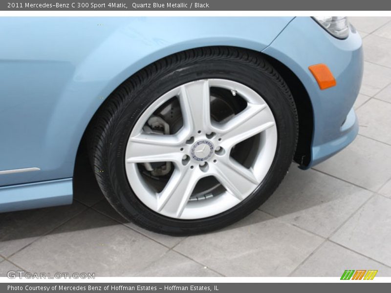 Quartz Blue Metallic / Black 2011 Mercedes-Benz C 300 Sport 4Matic