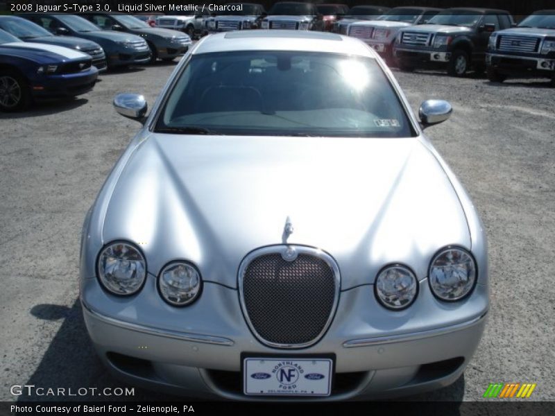 Liquid Silver Metallic / Charcoal 2008 Jaguar S-Type 3.0