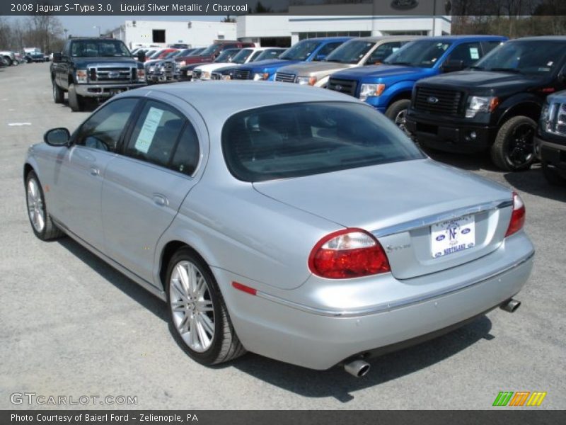 Liquid Silver Metallic / Charcoal 2008 Jaguar S-Type 3.0