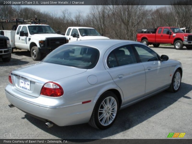 Liquid Silver Metallic / Charcoal 2008 Jaguar S-Type 3.0
