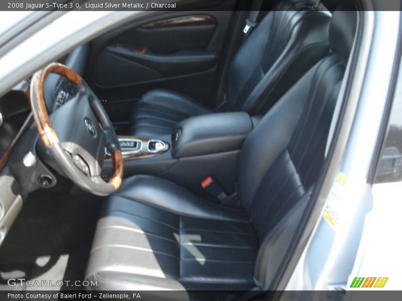 Liquid Silver Metallic / Charcoal 2008 Jaguar S-Type 3.0
