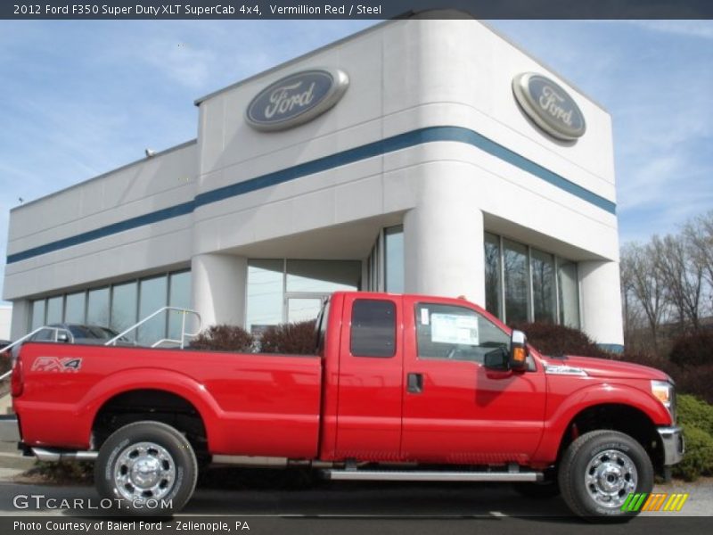 Vermillion Red / Steel 2012 Ford F350 Super Duty XLT SuperCab 4x4
