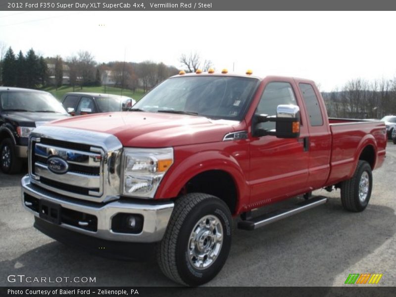 Vermillion Red / Steel 2012 Ford F350 Super Duty XLT SuperCab 4x4