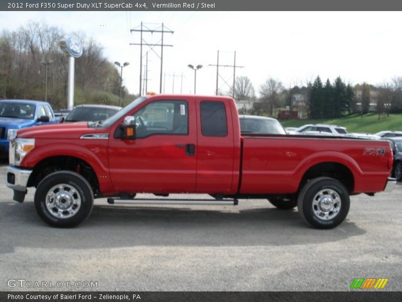 Vermillion Red / Steel 2012 Ford F350 Super Duty XLT SuperCab 4x4
