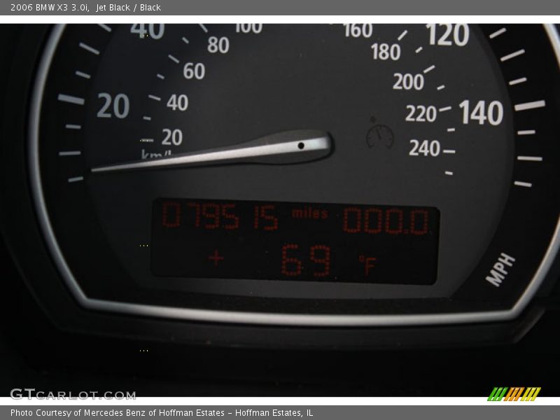 Jet Black / Black 2006 BMW X3 3.0i