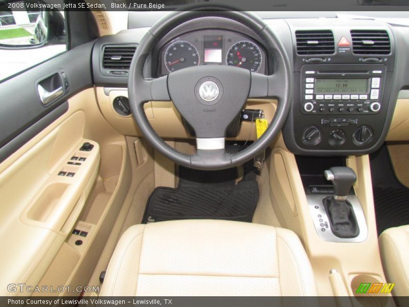 Black / Pure Beige 2008 Volkswagen Jetta SE Sedan