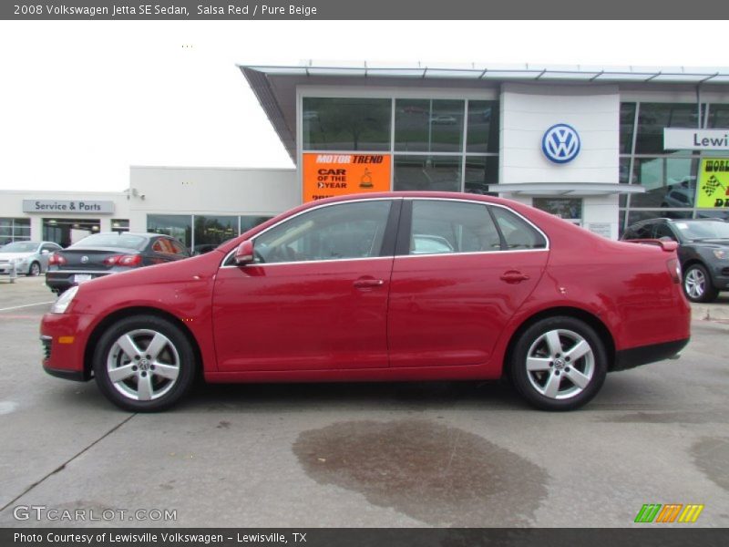 Salsa Red / Pure Beige 2008 Volkswagen Jetta SE Sedan