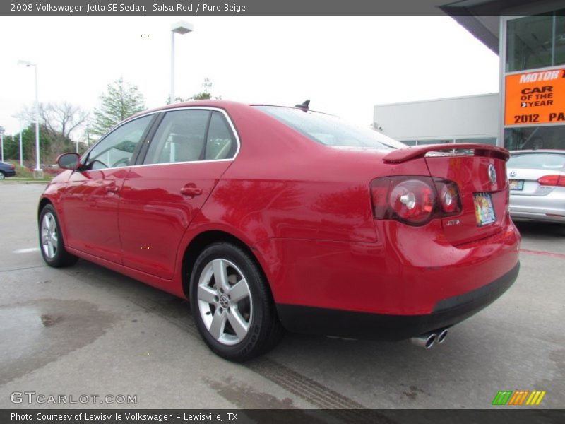 Salsa Red / Pure Beige 2008 Volkswagen Jetta SE Sedan