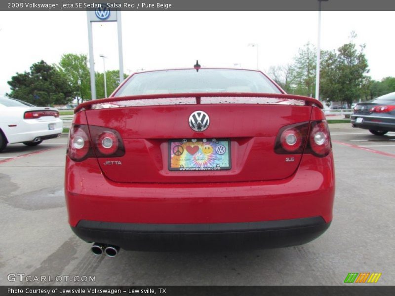 Salsa Red / Pure Beige 2008 Volkswagen Jetta SE Sedan