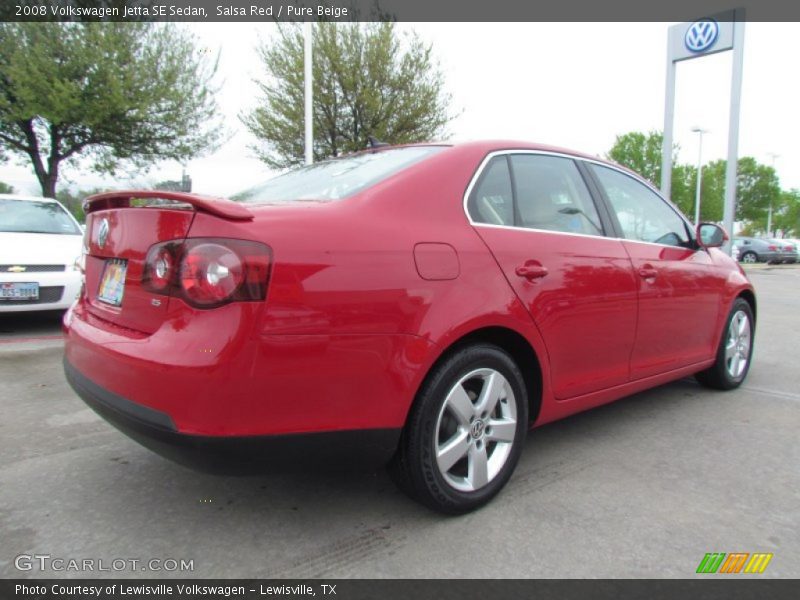 Salsa Red / Pure Beige 2008 Volkswagen Jetta SE Sedan
