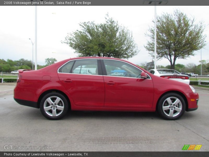 Salsa Red / Pure Beige 2008 Volkswagen Jetta SE Sedan
