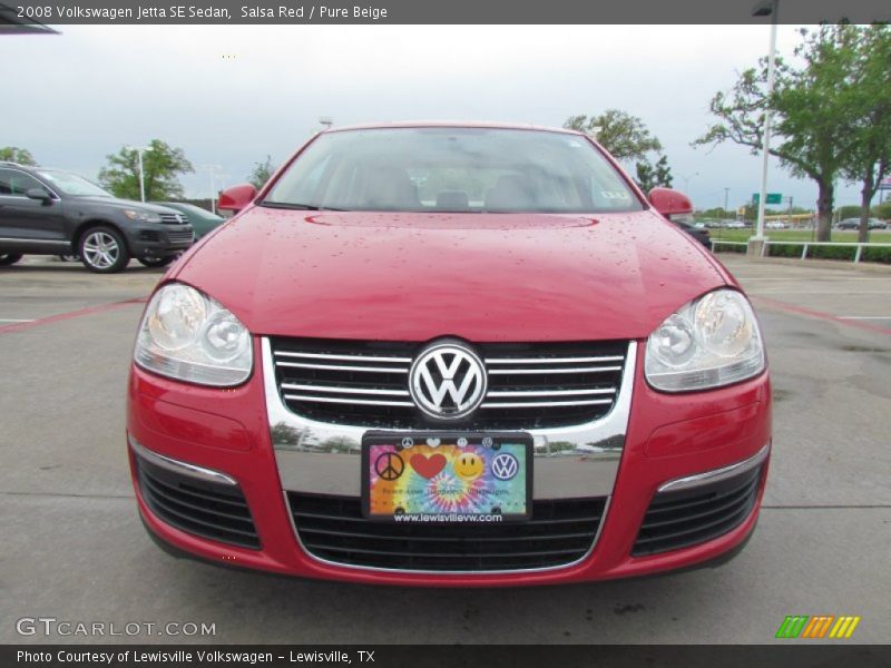 Salsa Red / Pure Beige 2008 Volkswagen Jetta SE Sedan