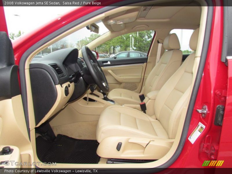Salsa Red / Pure Beige 2008 Volkswagen Jetta SE Sedan