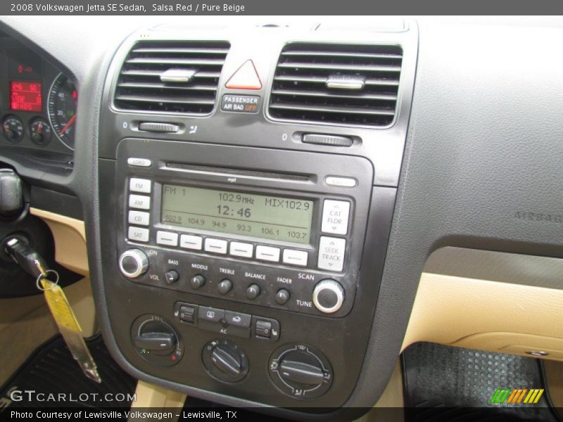Salsa Red / Pure Beige 2008 Volkswagen Jetta SE Sedan