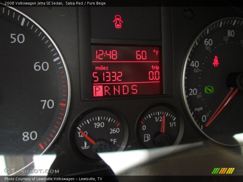 Salsa Red / Pure Beige 2008 Volkswagen Jetta SE Sedan