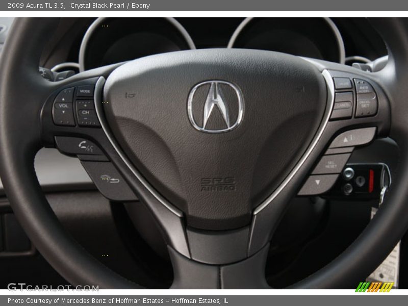 Crystal Black Pearl / Ebony 2009 Acura TL 3.5