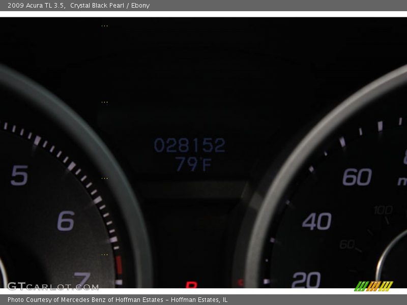 Crystal Black Pearl / Ebony 2009 Acura TL 3.5