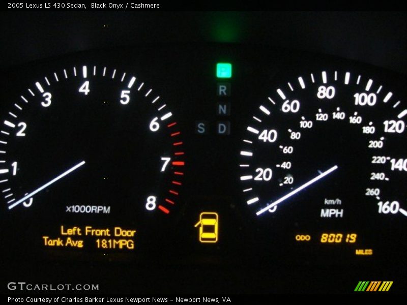 Black Onyx / Cashmere 2005 Lexus LS 430 Sedan