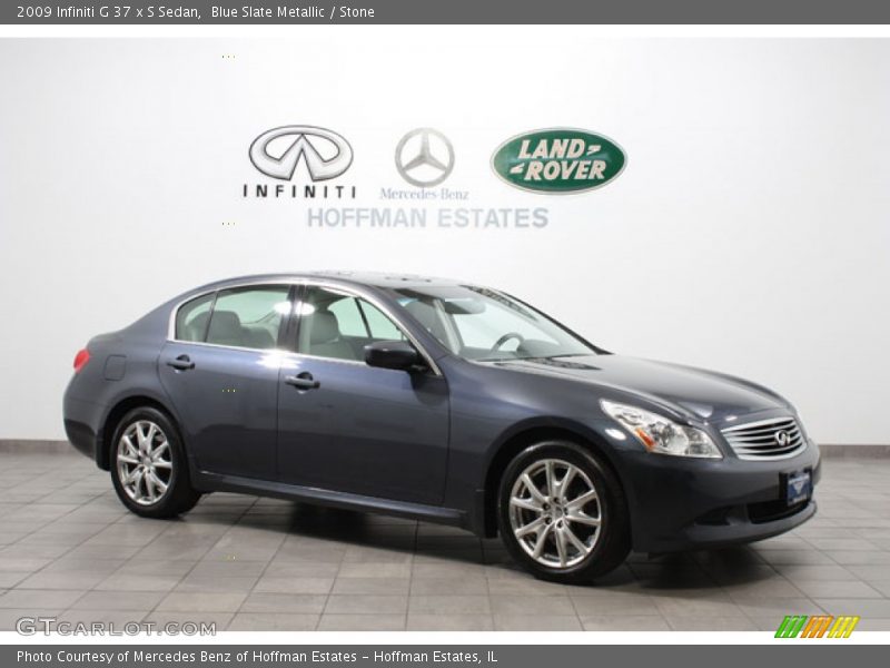 Blue Slate Metallic / Stone 2009 Infiniti G 37 x S Sedan