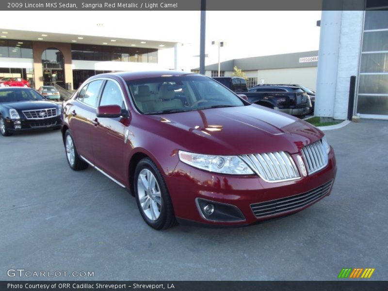 Sangria Red Metallic / Light Camel 2009 Lincoln MKS Sedan