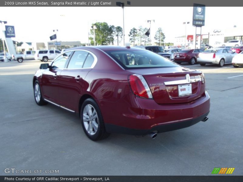 Sangria Red Metallic / Light Camel 2009 Lincoln MKS Sedan