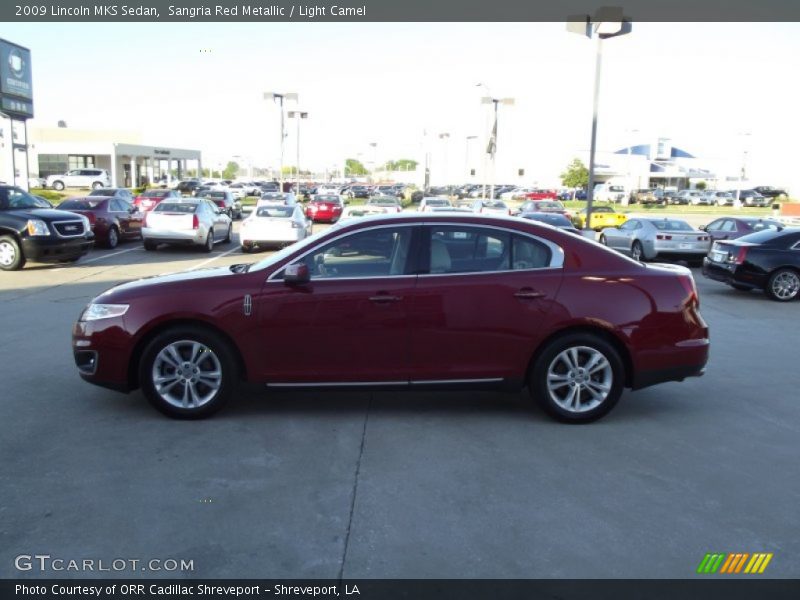 Sangria Red Metallic / Light Camel 2009 Lincoln MKS Sedan