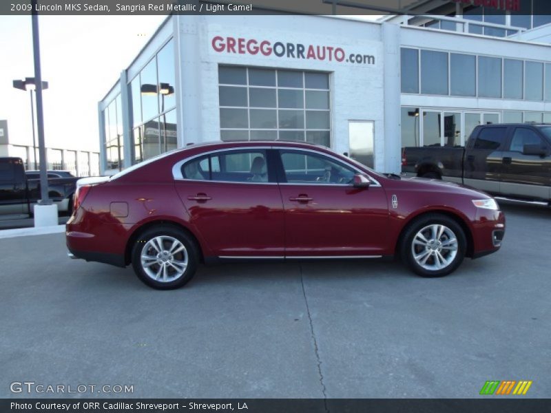 Sangria Red Metallic / Light Camel 2009 Lincoln MKS Sedan