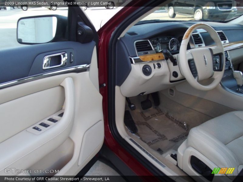 Sangria Red Metallic / Light Camel 2009 Lincoln MKS Sedan